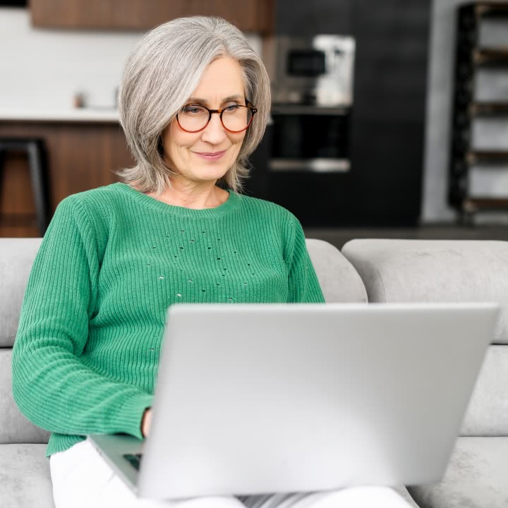 Women using a laptop to blog